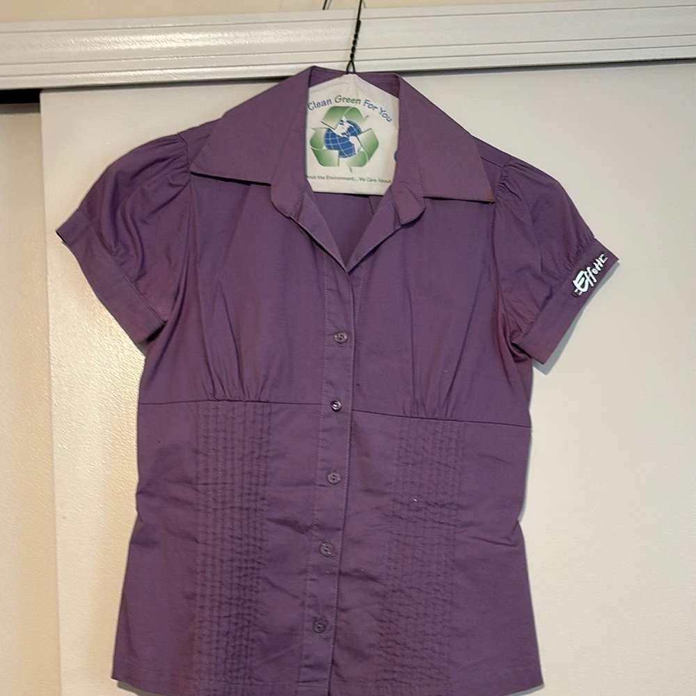 Lavender cotton button-down Blouse
